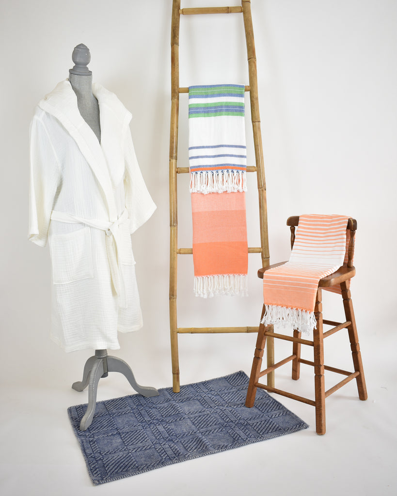 Green & Blue Bath Towel – Muson Collection
