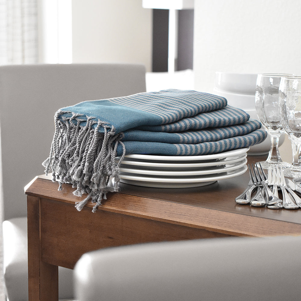 Teal Hand Towel – Antiochia Grey Collection