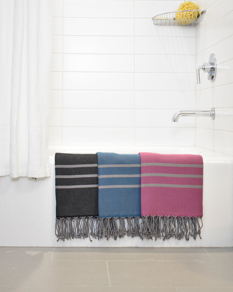 Teal Bath Towel – Antiochia Grey Collection