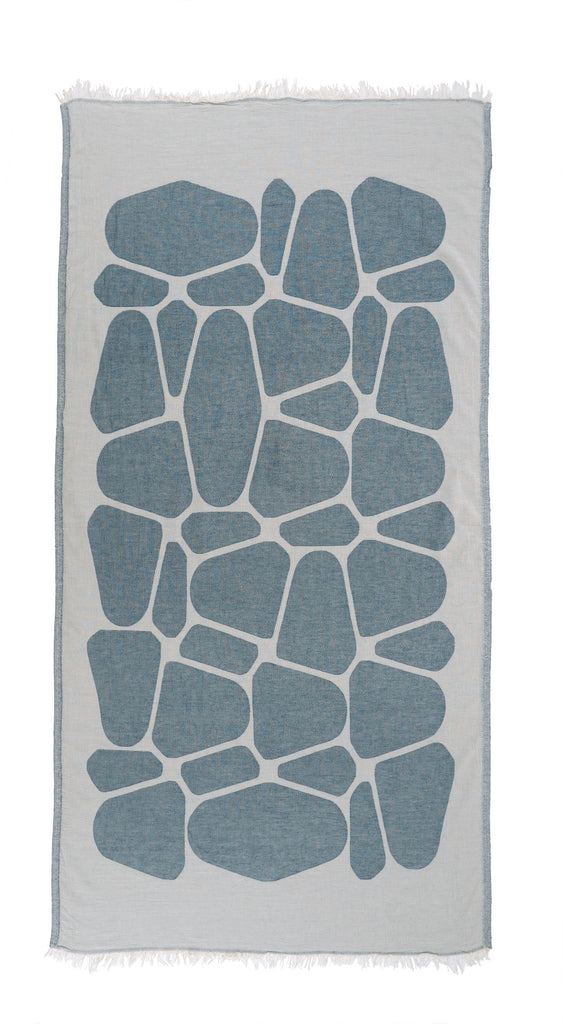 Teal Beach Towel – Pebble Flat Weave