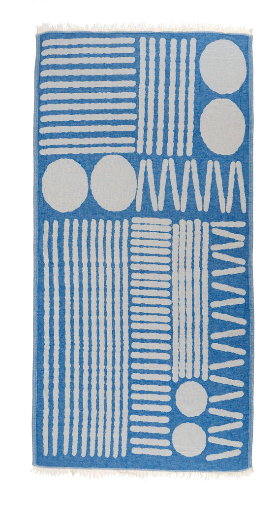 Royal Blue Beach Towel – Island Flat Weave