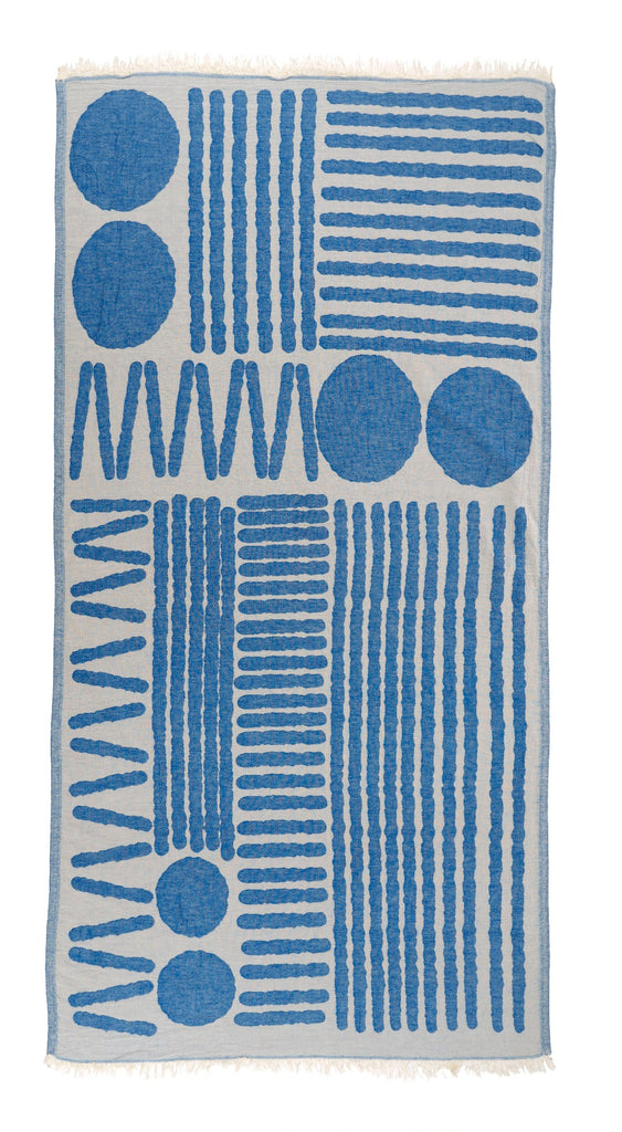 Royal Blue Beach Towel – Island Flat Weave
