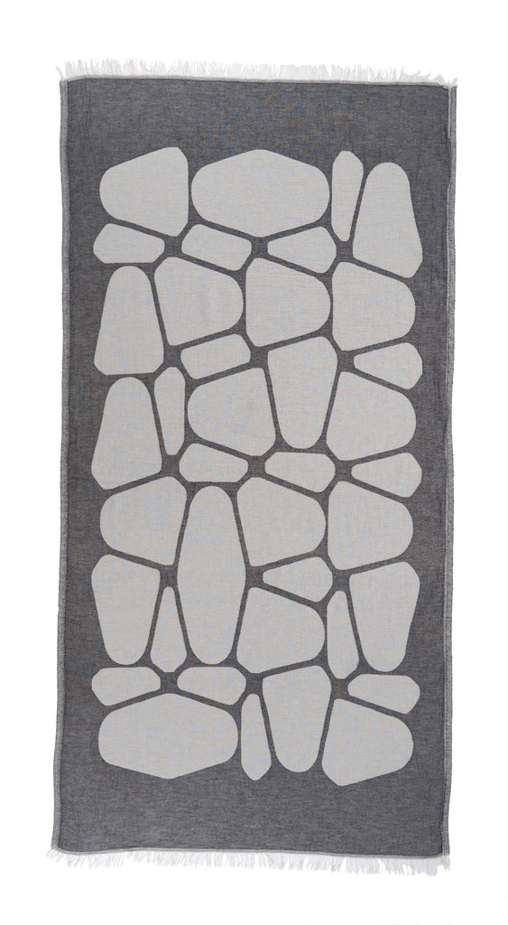 Grey Beach Towel – Pebble Flat Weave
