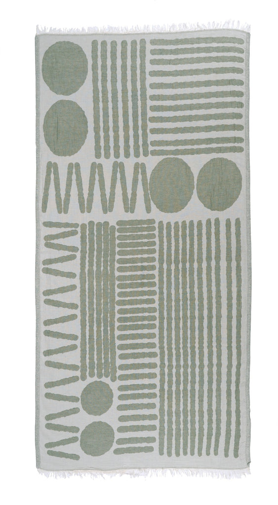 Green Beach Towel – Island Flat Weave