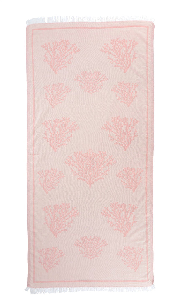 Light Pink Beach Towel – Coral Flat Weave