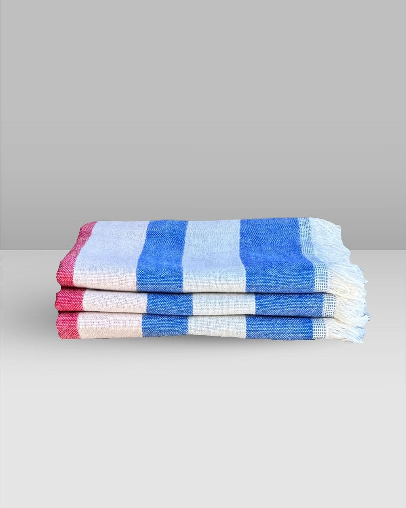 3-Pack Red Royal Blue Hand Towel - Nova Collection