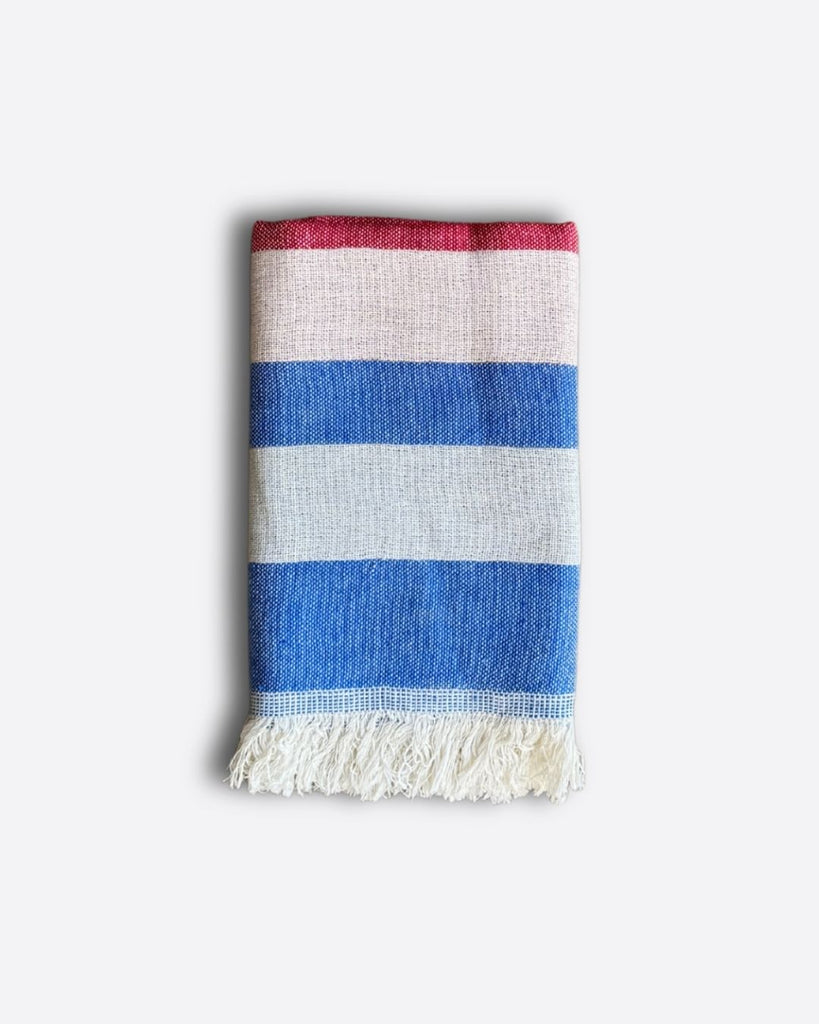 Nova Collection Hand Towel - Red Royal Blue
