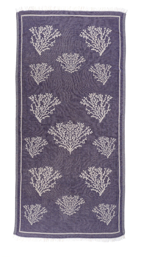 Purple Beach Towel – Coral Flat Weave