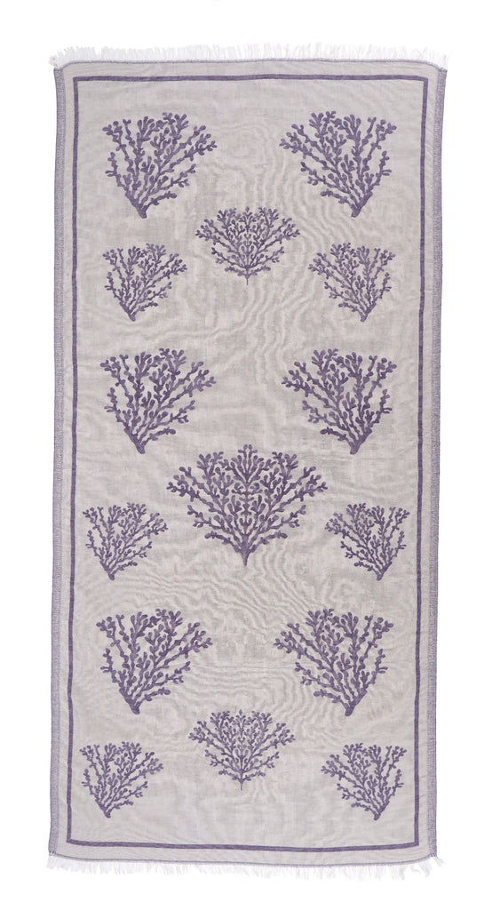 Purple Beach Towel – Coral Flat Weave