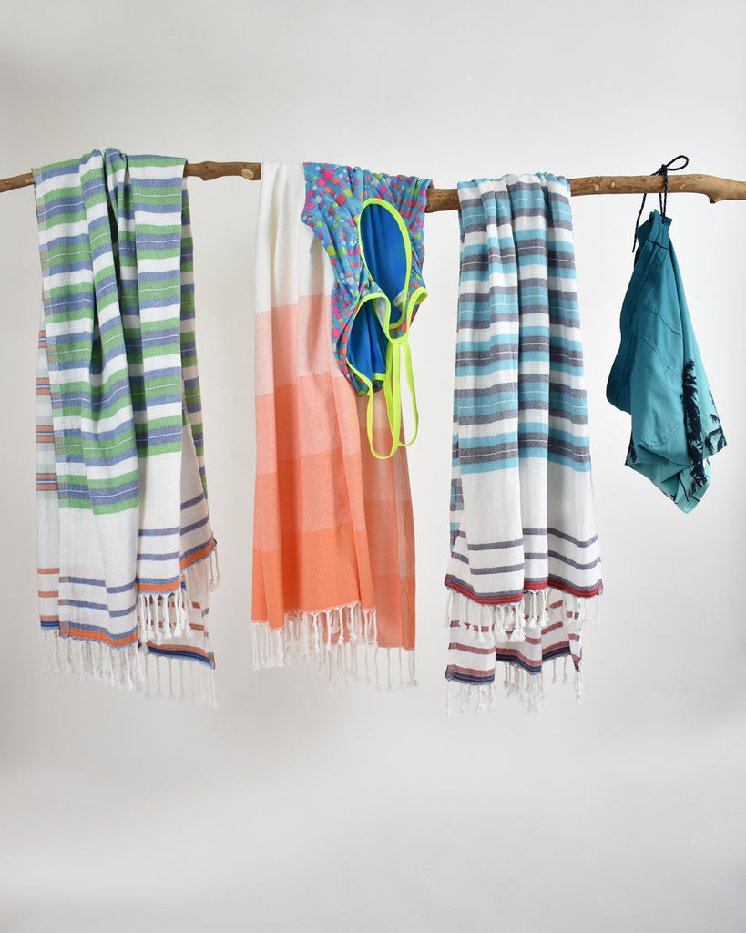 Green & Blue Bath Towel – Muson Collection