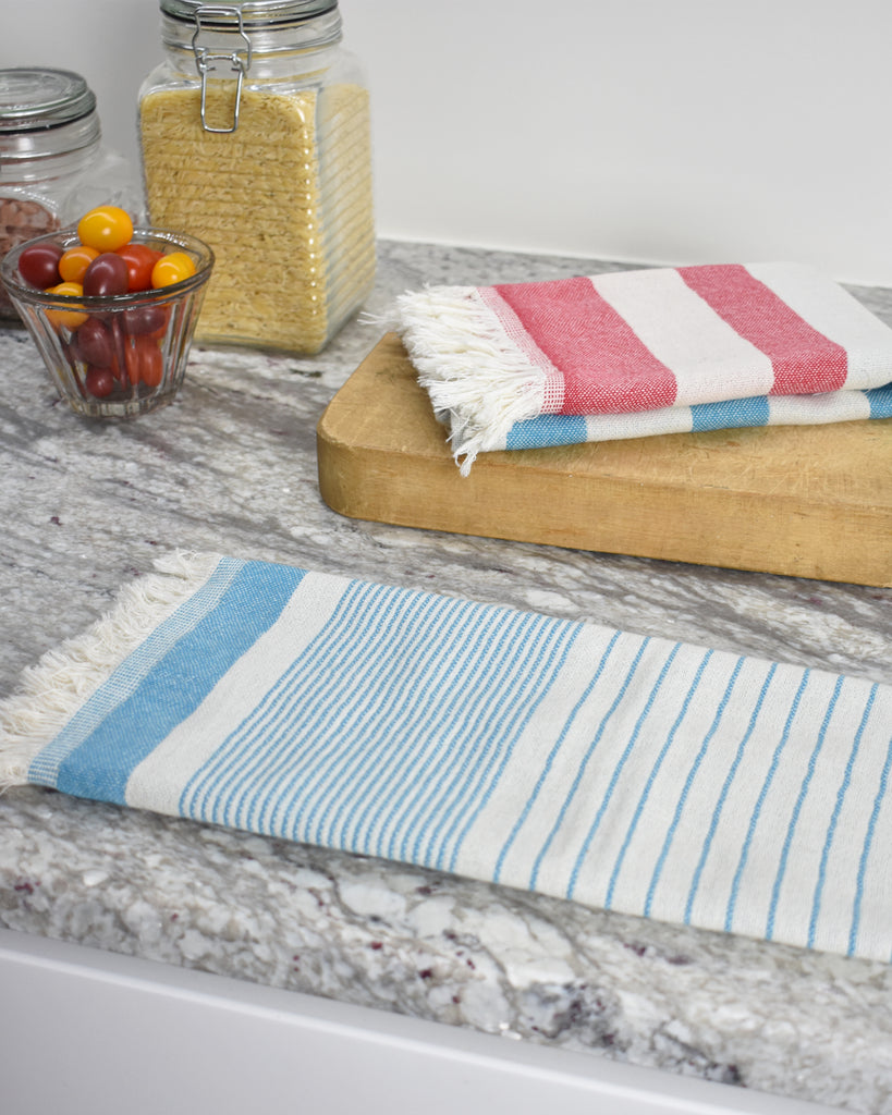 Nova Collection Hand Towel - Turquoise Red