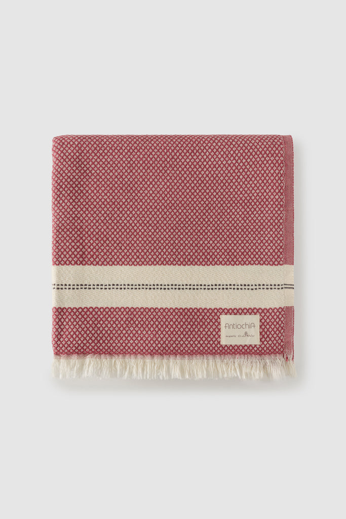 Hazel Collection Throw - Burgundy
