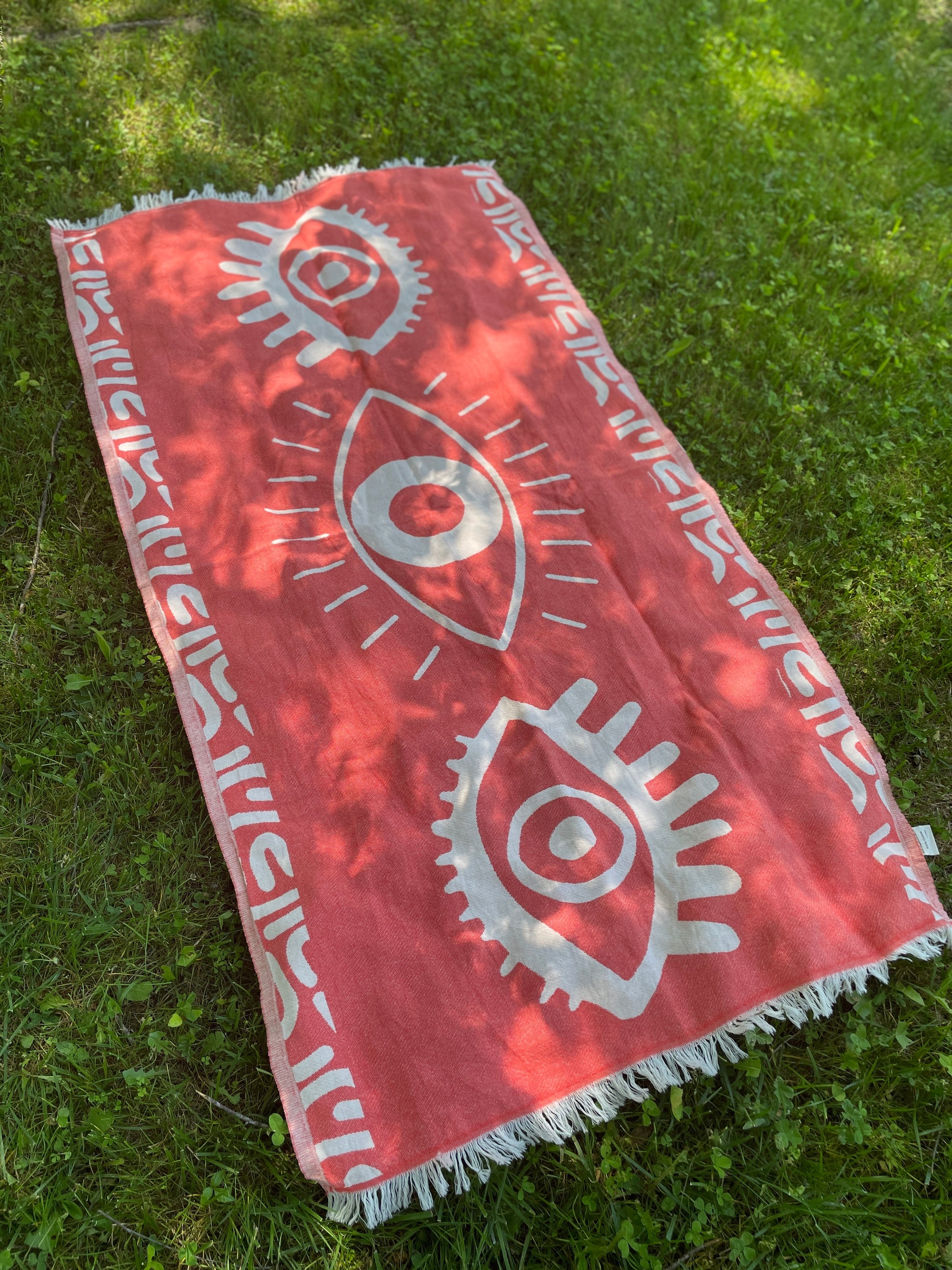 Turkish Towel – Celest Jacquard Collection, Coral – Antiochia Home