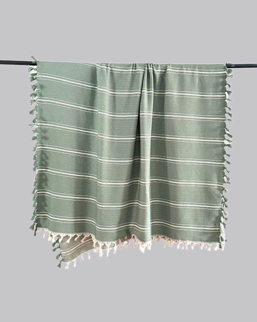 Luna Cotton Throw - Green