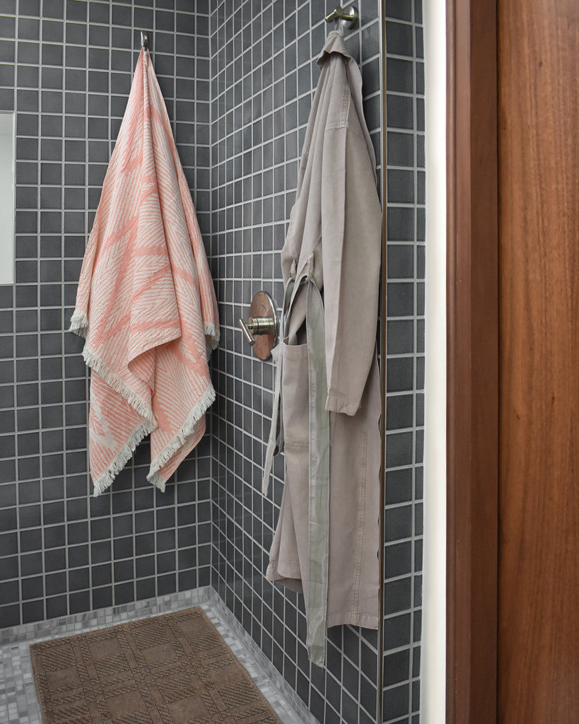 Stonewashed Cotton Robe – Beige