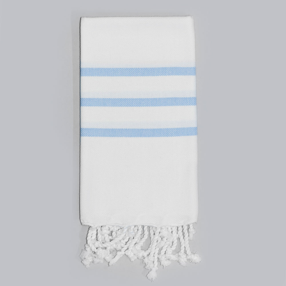 White with Light Blue Hand Towel – Antiochia Collection