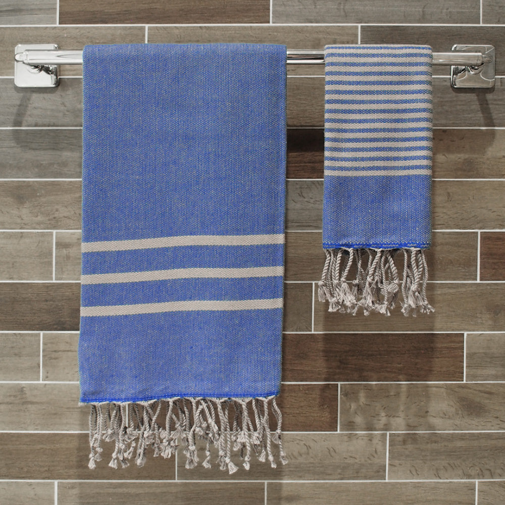 Blue Hand Towel – Antiochia Grey Collection