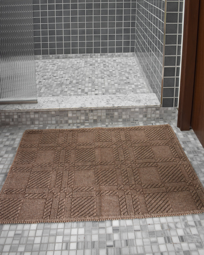 LITHOS – Brown Stonewashed Bath Mat
