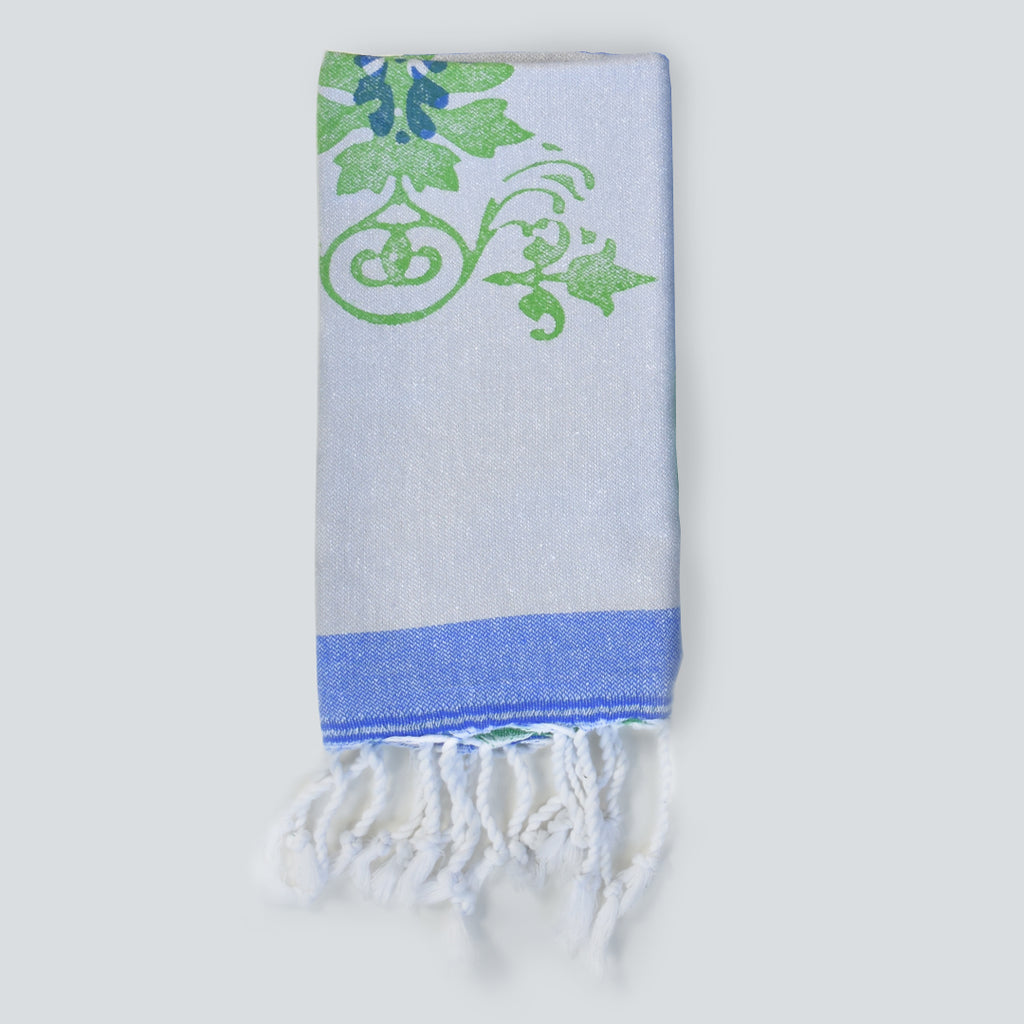 Grey Screen Printed Hand Towel – Knidos Collection